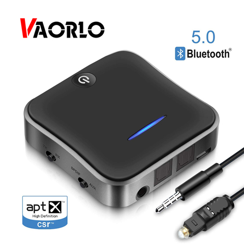 Adaptateur transmetteur récepteur Bluetooth 5.0 sans fil CSR8675 Aptx adaptateur HD Toslink/3.5mm AUX/SPDIF pour haut-parleur de télévision de voiture ► Photo 1/6