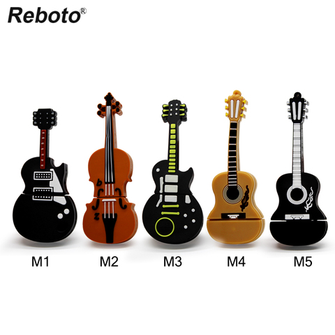 Clé usb pour instrument de musique, support à mémoire de 4gb 8gb 16gb 32gb 64gb, guitare de dessin animé, disque u, cadeau ► Photo 1/6