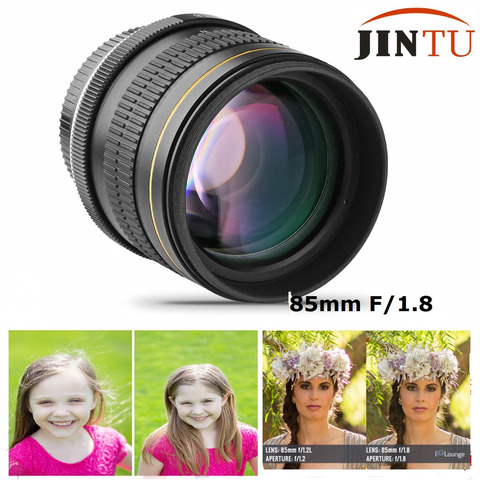 JINTU 85mm f/1.8-F22 Portrait Asphérique Manuel Caméra Téléobjectif Pour Canon EOS 5D mark iii ii 7D ii 6D 80D 70D 60D 60Da 40D ► Photo 1/1