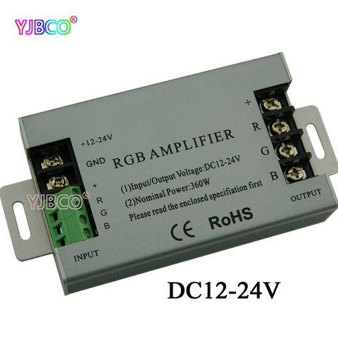 Contrôleur d'amplificateur RGB 360, led W, coque en aluminium 30A, pour lampe à bande RGB DC12V-24V, 5050, 3528, bande LED SMD ► Photo 1/1