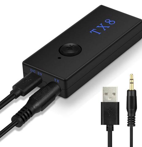 DC 5 V Bluetooth transmetteur sans fil Bluetooth stéréo Audio émetteur adaptateur RCA 3.5mm pour TV casque PC ordinateur portable tablette ► Photo 1/1