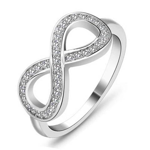 Huitan à la mode infini anneaux mode Simple accessoires chanceux à l'envers lettre huit en forme de femmes moyen doigt anneaux 2022 ► Photo 1/6