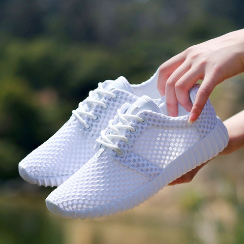 Chaussures pour femmes maille respirante, baskets pour dames chaussures légères décontractées, douces ► Photo 1/6