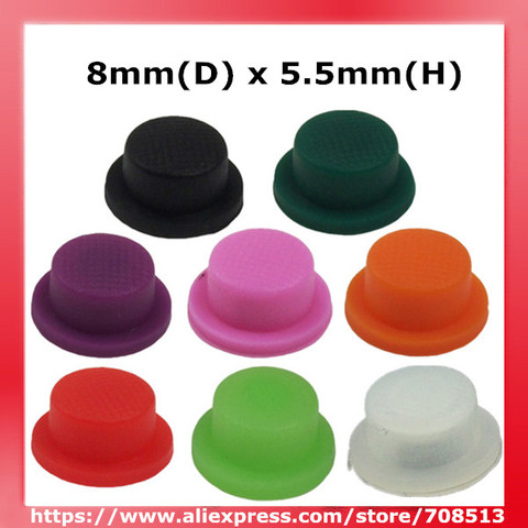 Embouts arrière en Silicone, 8mm(D) x 5.5mm(H), 10 pièces ► Photo 1/6