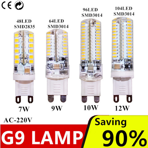G9 LED 7 W 9 W 10 W 12 W AC220V 240 V G9 lampe à LED LED ampoule SMD 2835 3014 LED g9 lumière Remplacer 30/40 W lampe halogène ► Photo 1/6