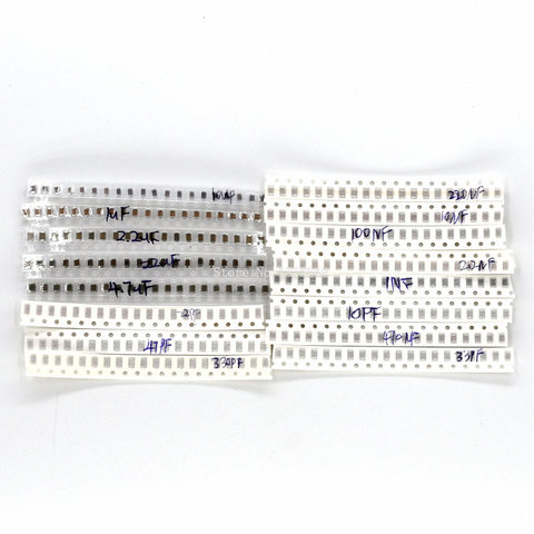 320 PCS/LOT 1206 SMD Condensateur Assorti kit, 16values * 20 pcs = 320 pcs 10pF ~ 22 uF Échantillons Kit Électronique Diy Kit ► Photo 1/3