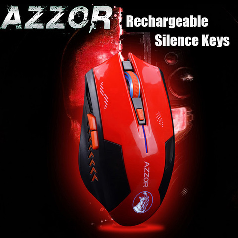 AZZOR-souris illuminée sans fil pour ordinateur, Gaming, 2400 DPI, 2.4G FPS, Silence, batterie Lithium intégrée ► Photo 1/6