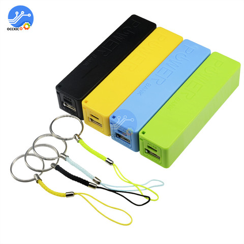 USB housse de batterie portative kit de bricolage bleu/vert/jaune/noir/rose/blanc 18650 Lithium batterie chargeur support de la boîte pour 1800mAh 2200mAh ► Photo 1/6