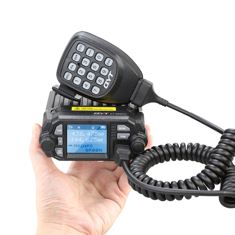 Mini talkie-walkie Version améliorée QYT KT-8900D double bande 144/440MHZ radio Mobile 25Watts grand écran LCD KT8900D + câble ► Photo 1/6