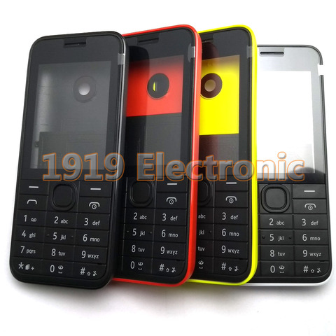 Nouveau boîtier complet de boîtier de téléphone portable + clavier anglais ou russe ou hébreu pour Nokia 208 + outils ► Photo 1/3