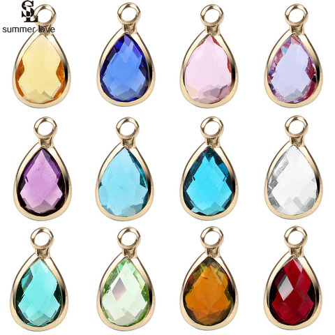 Breloques en cristal coloré, pendentif en forme de larme, pour la fabrication de bijoux, accessoires, Diy, 10 pièces/lot, prix de gros ► Photo 1/6