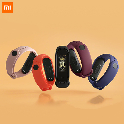 Xiaomi – Bracelet Original Mi Band 4 en TPU, couleurs noir, bleu, Orange, vin, rouge, rose, édition limitée ► Photo 1/6