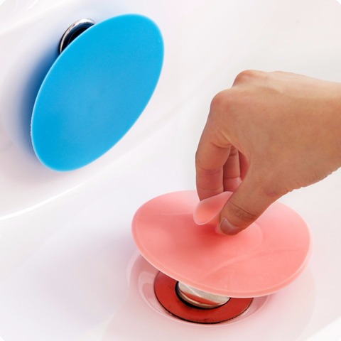 1Pc bouchon d'eau caoutchouc cercle silicone Drain bouchon salle de bain anti-fuite bouchon évier PVC bassin blanchisserie évier baignoire bouchon nouveau ► Photo 1/6