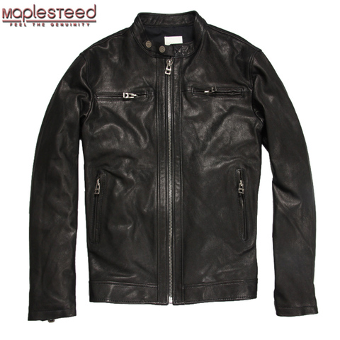 MAPLESTEED blouson d'automne en cuir véritable homme, veste en cuir véritable, mat, doux, 6XL M031 ► Photo 1/5