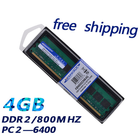 KEMBONA – mémoire de serveur d'ordinateur de bureau, modèle DDR2, capacité 4 go 4 go, fréquence d'horloge PC2-6400/LONG-DIMM Mhz, compatible avec toutes les cartes mères Intel et 800, A-M-D pièces ► Photo 1/2