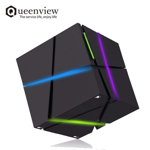 Queenview Portable HIFI Bluetooth haut-parleur LED Cube Altavoz haut-parleurs stéréo Super basse Caixa de Som boîte de son mains libres pour téléphone ► Photo 1/6