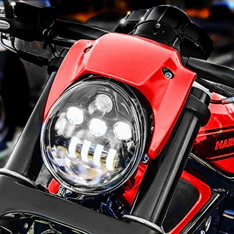 Phares de moto, tige en V, phares de Projection, LED ► Photo 1/6