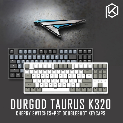 Durgod 87 taurus k320 clavier mécanique utilisant des interrupteurs cherry mx pbt doubleshot keycaps marron bleu noir rouge argent ► Photo 1/6