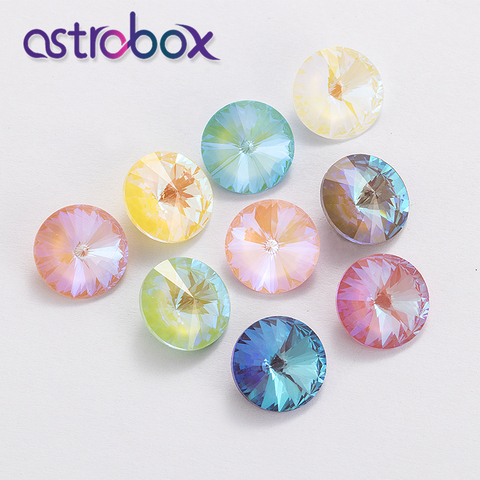 Astrobox – strass Rivoli en cristal de verre de haute qualité, couture sur pierre, artisanat de mariage pour vêtements de décoration, nouvelle collection ► Photo 1/6