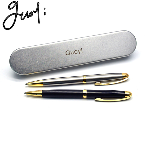 Guoyi Q39 G2 424 stylo à bille en acier en métal haut de gamme cadeaux de bureau d'affaires et logo d'entreprise personnalisation stylo signature ► Photo 1/6