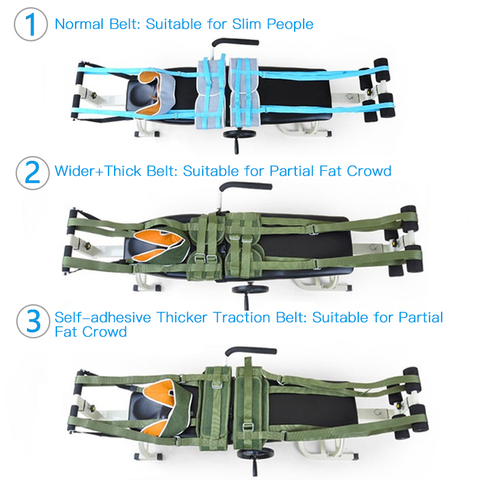 Ceinture de traction lombaire réglable en toile, lit de Traction, corps extensible, colonne vertébrale, cheville, vertèbres, Fatigue, blessures mineures ► Photo 1/6