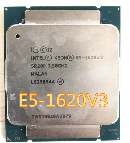 Intel Xeon E5 E5-1620V3 v3, 1620 GHz, 4 cœurs, 10MB 3.50 v3 DDR4, E5-1620 MHz, 2133 TPD FCLGA2011-3 W E5 1620V3, 140 Original ► Photo 1/1
