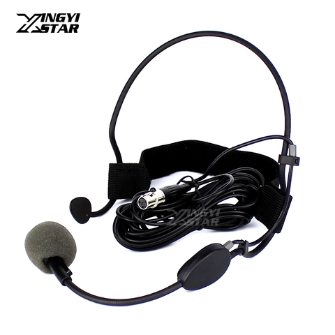 WH20TQG Mini XLR 4 broches TA4F Vocal dynamique casque Microphone pour SHURE système sans fil Bodypack transmetteur KCX1 QLXD1 ► Photo 1/6