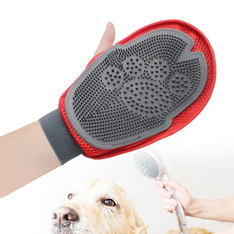 Gants de toilettage pour chiens et chats, accessoire de toilettage doux et efficace, masseur en Silicone pour animaux de compagnie, épilation des poils, produit 35 ► Photo 1/6