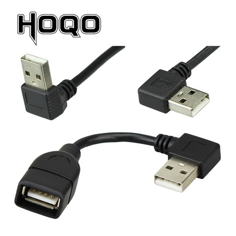 Câble d'extension USB mâle à femelle, coudé de haut en bas à gauche à droite de 90 degrés, cordon adaptateur Type A M/F court de 10cm 20cm ► Photo 1/6