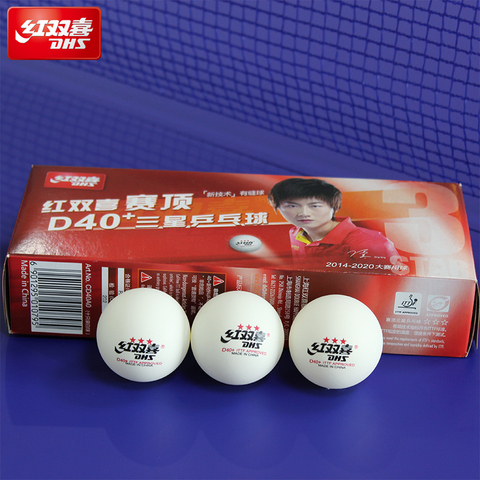 Balles de Tennis de Table DHS 3 étoiles 1 étoile D40 +, boîte de 10 balles de Ping-Pong en plastique Poly, nouveau matériau ► Photo 1/6