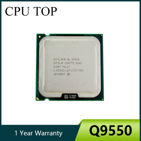 Intel Core 2 Quad Q9550 Processeur SLAWQ SLB8V 2.83 GHz 12 MB 1333 MHz Socket 775 cpu 100% de Travail ► Photo 1/4