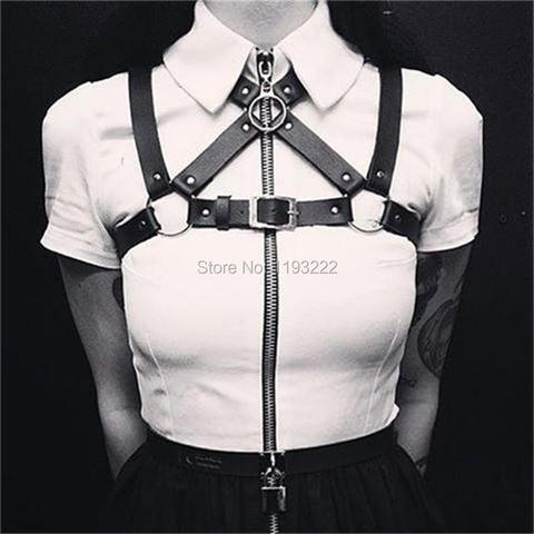 Ceintures de sangle en cuir fait à la main pour femmes, sangle d'épaule, sangle de corps cage, ceinture de cadre ► Photo 1/3