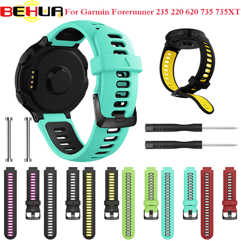 Bracelet extérieur pour Garmin Forerunner 735XT 735/220/230/235/620/630 S20 montre intelligente bracelet en Silicone souple bracelet de montre de remplacement ► Photo 1/6