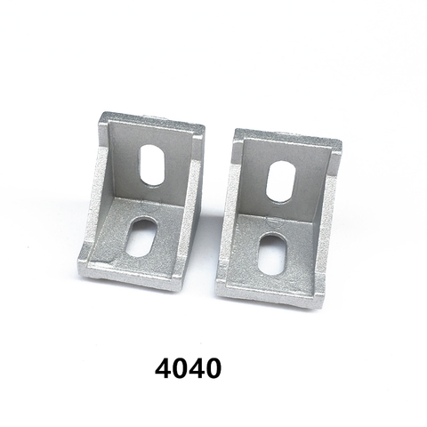 Supports d'angle en aluminium argenté 4040, 40x40, connecteur en L pour profil en aluminium 4040 ► Photo 1/2