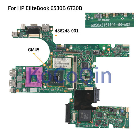 KoCoQin – carte mère pour ordinateur portable HP EliteBook, pour modèles 6530B, 6730B, 486248, 001, 486248, 501, GE45 ► Photo 1/4