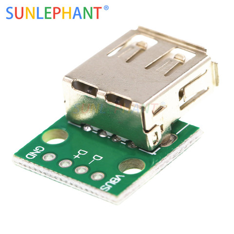 Convertisseur USB femelle Type A vers DIP 2.54MM, 1 pièce, adaptateur de carte PCB pour connecteur Arduno ► Photo 1/1