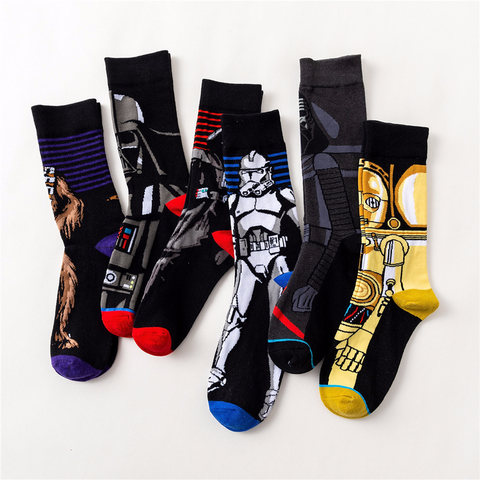 Belle Disney Star Wars 9 Jedi chevalier maître Yoda C-3PO Wookiee Cosplay chaussettes bd femmes hommes Force réveille chaussettes cadeaux jouet ► Photo 1/6