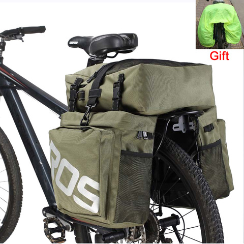 ROSWHEEL-sac pour porte-bagage de vélo, multifonctionnel, avec sac arrière, avec housse imperméable ► Photo 1/6