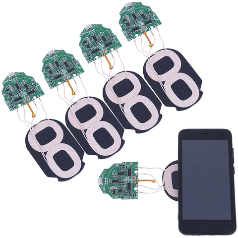 Carte portative de PCBA de chargeur sans fil de charge rapide de 10W Qi avec le double 2 bobines Qi sans fil chargeant des accessoires standard ► Photo 1/6