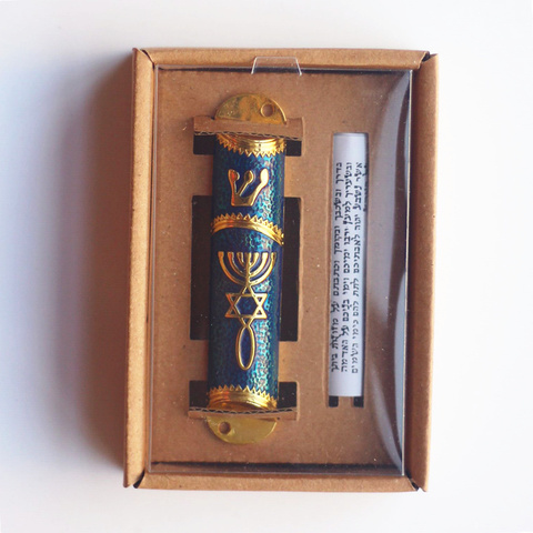 Étui de Mezuzah fait à la main avec parchemin tora, objet religieux, pour fabrication de Mezuzah ► Photo 1/6