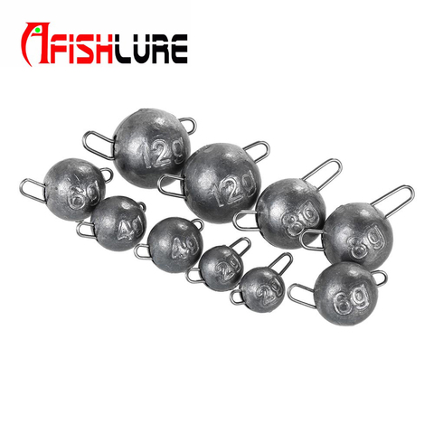 10 pcs/lot 2g 3g 4g 5g 8g 10g 12g Jig Head Lead poids Bullet En Eau Profonde Leurre Souple Leurres Texas Accessoires De Pêche Pesca ► Photo 1/6