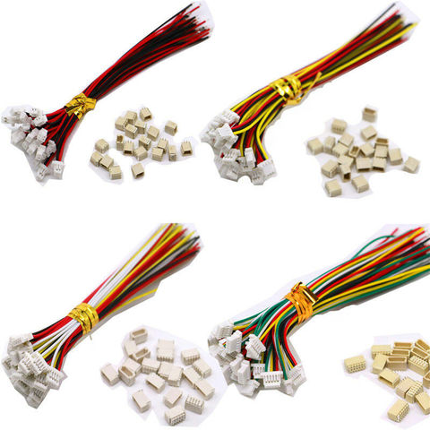 5 jeux de Mini-Micro jst SH, connecteur JST à 2 broches, 1.0mm, 3/4/5/6/7/8/9/10P, avec câbles ► Photo 1/5