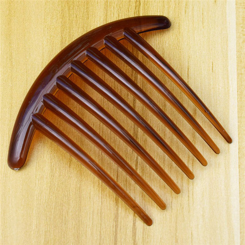 Peigne à cheveux en plastique de haute qualité, 1 pièce, accessoires pour femmes, mode marron ► Photo 1/6