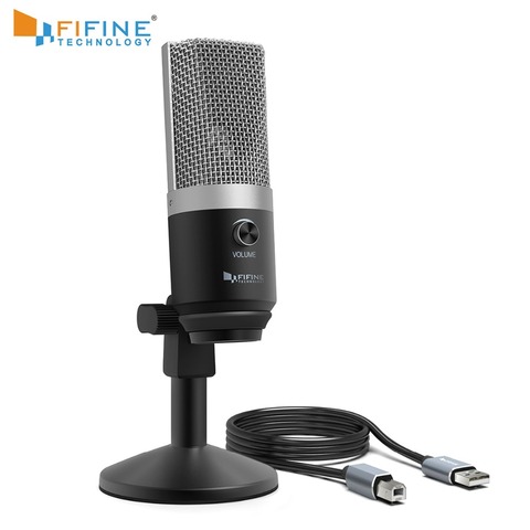 FIFINE USB condensateur microphone pour ordinateur professionnel enregistrement micro pour Youtube Skype réunion jeu une ligne enseignement 670-1 ► Photo 1/6