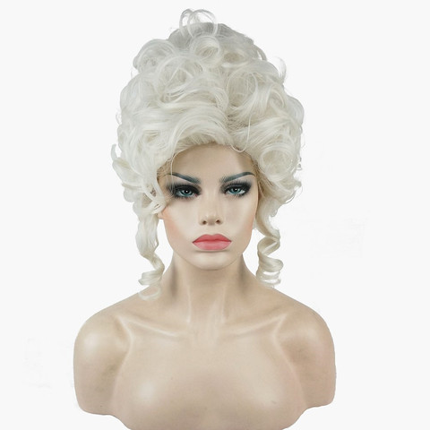Strong beauty-perruque pour Cosplay, perruque de princesse Marie-Antoinette, cheveux mi-bouclés ► Photo 1/6