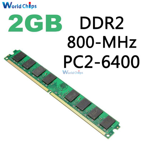 Mémoire de serveur d'ordinateur de bureau, modèle DDR2, capacité 2 go, fréquence d'horloge 800/PC2-6400 MHZ, RAM, DIMM, broches 240Pin, pour carte mère AMD 800D2N6/2G ► Photo 1/6