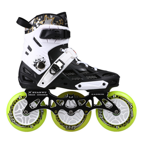 Patins de vitesse à alignement pour adultes 3x110mm, roues Max de 110mm, chaussures de patin de course avec roulement ILQ-9, Base de cadre de Skate CNC ► Photo 1/6