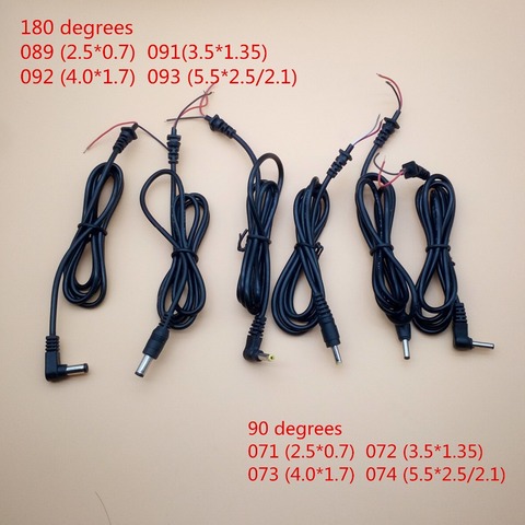 1 Pcs Adaptateur Sortie Cordon D'alimentation DC Fiche Mâle avec 100 cm Câble 5.5*2.5/2.1 4.0*1.7 3.5*1.35 2.5*0.7mm ► Photo 1/5