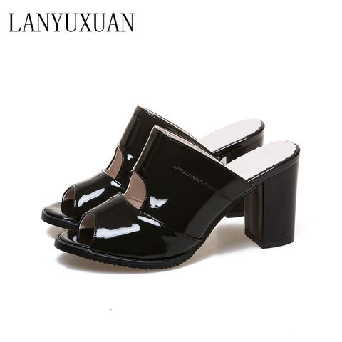 Lanières uxuan grande et petite taille 31-47 dames pantoufles sandales plates-formes chaussures habillées de mode Sexy chaussures à talons hauts femmes pompes 283 ► Photo 1/1