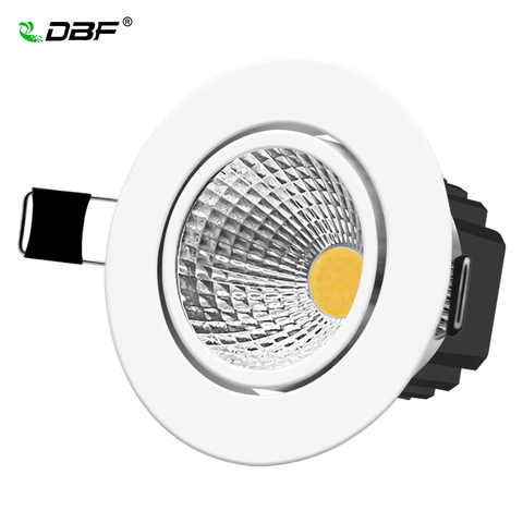 DBF-Spot lumineux encastrable pour le plafond, avec technologie COB, lumière à intensité réglable, 5/7/10/12W, LED K, 3000K, LED, LED, AC 110/220V ► Photo 1/6